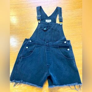 Vintage The Limited Jeans black denim overalls shorts